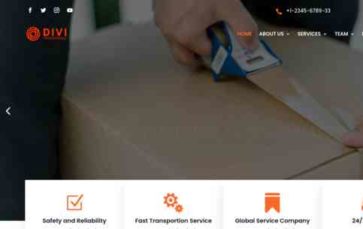 Screenshot Desktop Divi Transportation & Cargo (screenshot desktop)