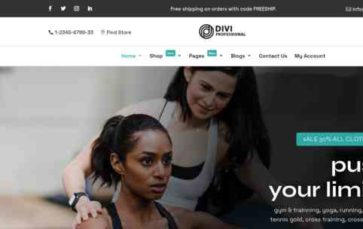 Gym Fitness Shop (screenshot desktop)