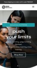 Gym Fitness Shop (screenshot mobile)