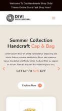 Handmade Shop (Divi Professional) - (screenshot mobile)