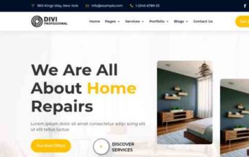 Home Services (Divi Professional) (screenshot desktop)