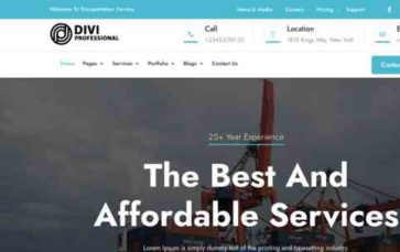 Logistics (Divi Professional) (screenshot desktop)