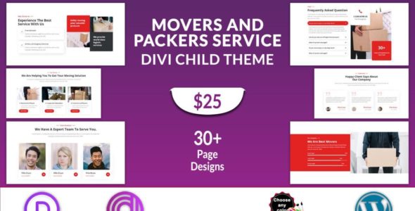 Movers and Packers Service (Divi Professional)