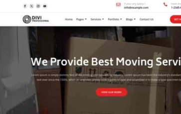 Movers and Packers Service (screenshot desktop)