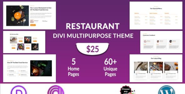 Multipurpose Restaurant (Divi Professional)