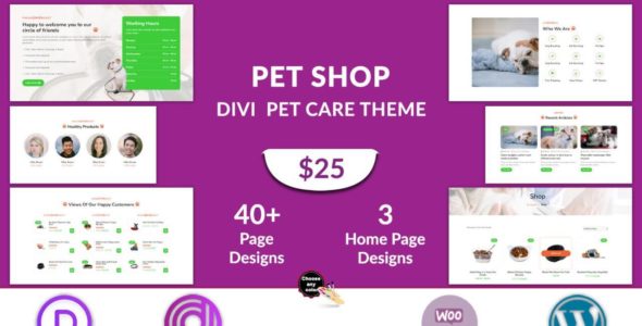 Pet Shop and Pet Care (Divi Professional)
