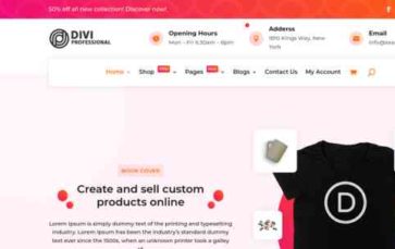 Print Shop (Divi Professional) (screenshot desktop)