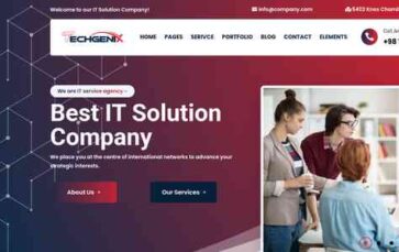 Techgenix Divi IT Solutions (screenshot desktop)