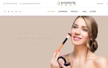 KozmetikShop (screenshot desktop)