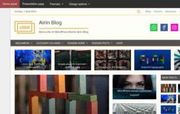 Airin Blog Premium (screenshot desktop)