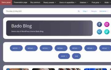 Bado Blog Premium (screenshot desktop)