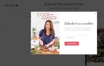 Elegant Recipe Blog Pro (screenshot desktop)