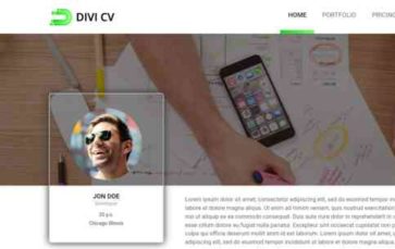Divi CV (screenshot desktop)