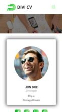 Divi CV (screenshot mobile)