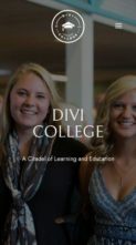 Divi College (screenshot mobile)