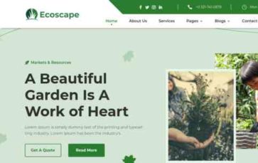 Screenshot Desktop Ecoscape (ThemesUnit) - (screenshot desktop)