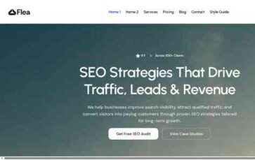 Flea SEO Solutions Agency (screenshot desktop)