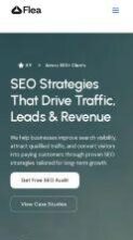 Flea SEO Solutions Agency (screenshot mobile)