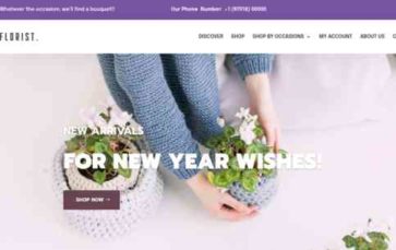 Florist E-commerce (screenshot desktop)