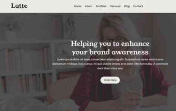 Latte (Sam Coombs Web Design) - (screenshot desktop)