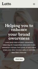 Latte (Sam Coombs Web Design) - (screenshot mobile)