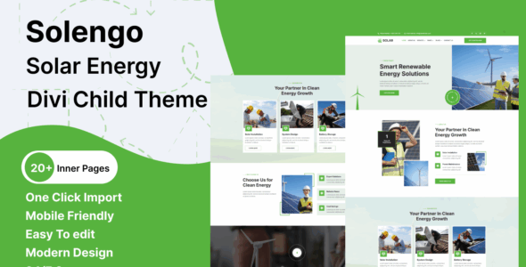 Solengo Solar Energy (Elegant Themes)