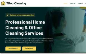TRoo Cleaning Services (screenshot desktop)