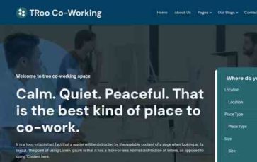 TRoo Co-Working Space (screenshot desktop)