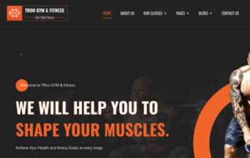 TRoo Fitness & Gym (screenshot desktop)