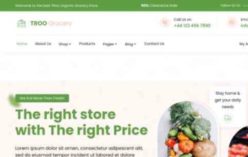 TRoo Grocery (screenshot desktop)