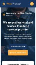 TRoo Plumbing (screenshot mobile)