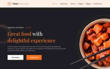 TRoo Restaurant (screenshot desktop)