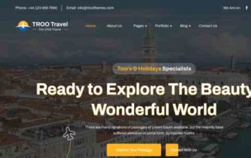 TRoo Travel Agency (screenshot desktop)