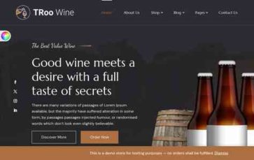 TRoo Wine Shop (screenshot desktop)