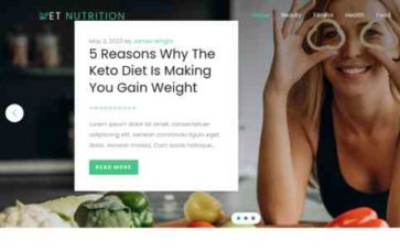 ET Nutrition (screenshot desktop)