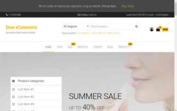 Envo eCommerce (screenshot desktop)