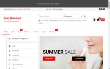 Envo Storefront (screenshot desktop)