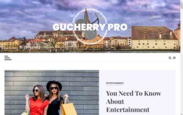 GuCherry Blog Pro (screenshot desktop)