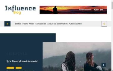 Influence Blog (screenshot desktop)