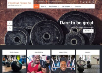 FGymClub Fitness Pro (Feather Themes)
