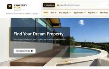 Property Luxe Pro (screenshot desktop)