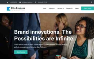 Elite Business Corporate (screenshot desktop)