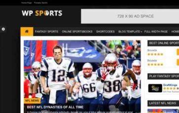 WP Sports (screenshot desktop)