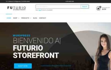 Futurio Storefront (screenshot desktop)