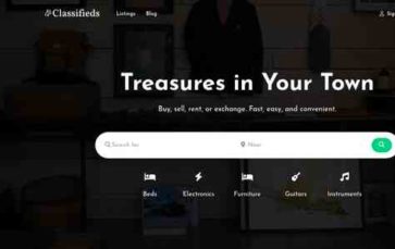 Classified Ads Listings (screenshot desktop)