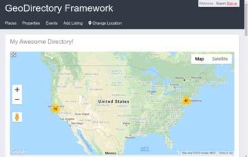 GeoDirectory Framework (screenshot desktop)