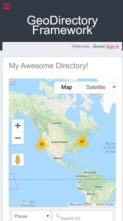 GeoDirectory Framework (screenshot mobile)