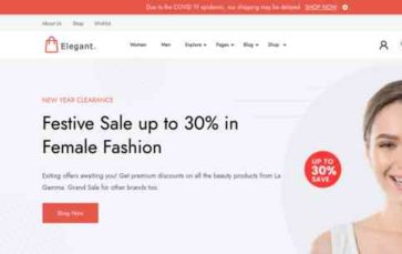 Elegant Shop (GLThemes) - (screenshot desktop)