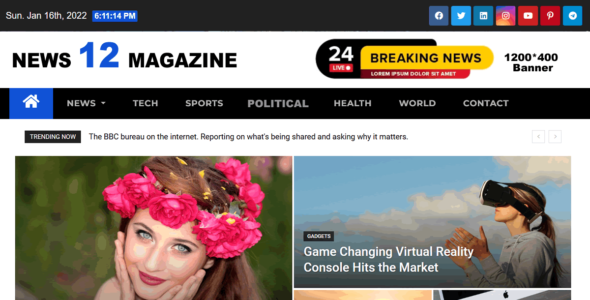 News Blog Pro (Gradient Themes)