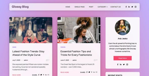 Glossy Blog Pro (Graph Themes)